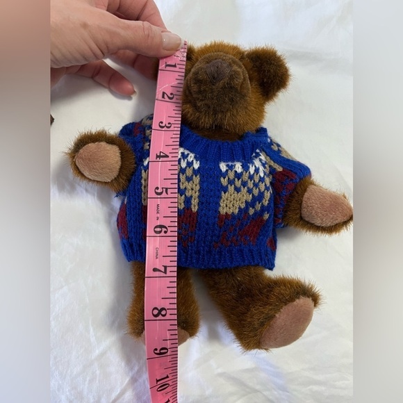Vintage Bialosky Brown Bear Box Jointed Limited Edition Chester Sweater Plush - Picture 11 of 12